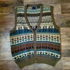 Vintage Paolo Conti Men's Wool Sweater Vest Size Large
